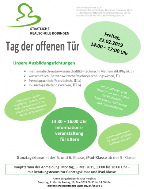 Tag der offenen Tuer 2019 Infoflyer